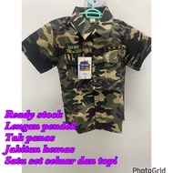 BAJU ASKAR KANAK-KANAK LENGAN PENDEK DAN TIDAK PANAS. READY STOK‼️
