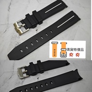 特價品 20mm 弧形 膠錶帶  合用 ：Omega x swatch 錶帶 Rolex膠帶 Rubber B Strap 代用膠帶