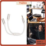 YUJINX Headphone Splitter, 3.5mm 1 Male to 2 Female Gold Plated Stereo Y Splitter Cable, Flexible 20