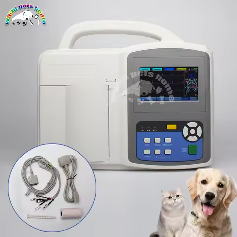 Veterinary ECG Machine for Animal Dog Cat Digital 3-channel Portable Medical ECG Equipment Vet Hospi