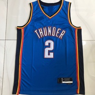 Oklahoma City Thunder No.2 Gilgeous-Alexander Basketball Jersey with LOGO Doncic