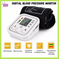 On Sale Now! Original Electronic Arm Blood Pressure Monitor Digital Wrist Arm Type Rechargeable Kit Style BP Automatic Blood Measurement Monitor LCD Heart Rate accurate Tonometer Measuring Automatic Sphygmomanometer pulsometer (Battery not Included)