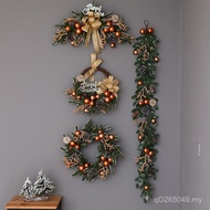 Christmas Tree Door Hang Wall Hanging Rattan Decorations Christmas Champagne Gold Horn Garland Shopp