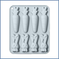 Easter Bunny Fondant Mold Easter Cake Cute Carrot Bunny Non-Stick Mould Easter Baking Mold DIY Rabbi