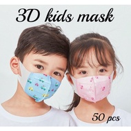 50pcs KF94 for kids Fda Approved Korean Kf 94 3D Kids Mask Korean Style facial Face Mask Baby Mask 3PL Disposable