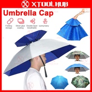 69/77/95cm Outdoor Sunshade Umbrella Cap Anti Rain Waterproof Anti UV Payung Topi Kepala Memancing