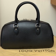 LV黑色牛皮水波紋保齡球包