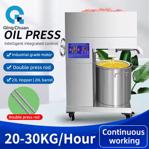 Oil Press Machine D08 2520W Home Peanut Seeds Squeezer Stainless Steel Business Sesame Sunflower Exp