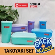 LUNCH BOX TAKOYAKI SET 2IN1/ TAKOYAKI LUNCH BOX SET DRINKING PLACE Vs