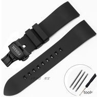 Fossil Rubberite Silicone Band 18/19/20/21/22mm - Waterproof Replacement Strap for FS4656/FS4682/FS5