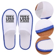 Custom Disposable Slipper Print Logo Custom Massage Guest Slipper Print Logo Custom Nonwoven Hotel Slipper Printing  DIY