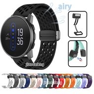 Hole ventilation strap D Buckle Sport magnetic Band Soft Silicone strap For Suunto 9 Peak 43mm 5 Pea