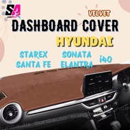 HYUNDAI Sonata YF LF Elantra i40 Santa Fe Starex H1 Brown Velvet design Dashboard Cover Dashmat