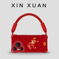 新年手机壳 Xin Hyun sesuai untuk kes telefon bimbit Huawei Pura80Pro Pura70 silikon p60p50p40Pro penutup 