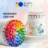 KUAILIWEN Washable Silky Crayon Non Toxic & Anti-Dirty 36/s 48 Colors Complete Set with Bucket & Bru