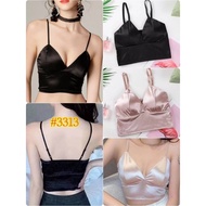 Wireless Bra There Is A Very Stretchy Smocked Back. Built-In Foam Padding Satin Fabric Comfortable F