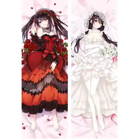 60X180cm Japanese Anime DATE A LIVE Tokisaki Kurumi Dakimakura Otaku Male Cushion Cover Peachskin Fu