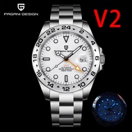 PAGANI DESIGN Original 2025 New 42MM Automatic Mechanical Men's Watch GMT Stainless Steel sapphire c