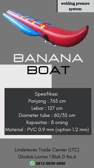banana boat 8 orang