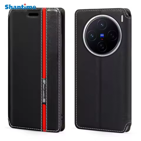 For Vivo X200 5G V2415A Case Fashion Multicolor Magnetic Closure Leather Flip Case Cover with Card H