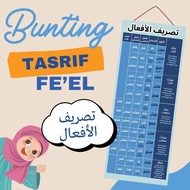Bunting Tasrif Fe’el | Set Keceriaan Kelas Sekolah Ceria | Bahasa Arab