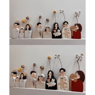 handmade clay portrait, customise wedding gift. Gift idea