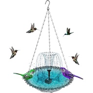 Bath for Outdoor Use, Solar Powered  Bath with Water Fountain, Garden  Bath for Blues, for Garden, B