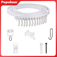 1 Set Curtain Track Accessories 1/3/5m Ceiling Curtain Track Bendable Smooth Sliding Room Divider Cu