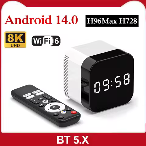 H96Max H728 8k Ultra HD Android 14.0 AI Smart TV Box 8-core CPU 16GB/32GB/128GB TV BOX Media Player 