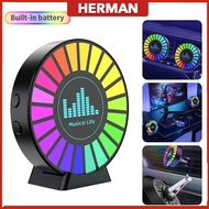 Desktop Magnetic RGB Pickup Ambience Light Led Color E-Sports Voice Control Music Sound Lamp Car Lig
