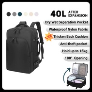 40L travel backpack expandable Waterproof anti theft backpack laptop 15.6inch beg pack woman Shipmen