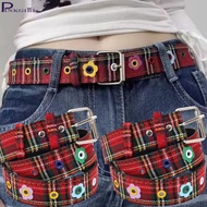 4-1Pc Y2K Dopamine Flower Deco Belt - Adjustable Waist Strap - for Women Girl - Fashion Accessories 