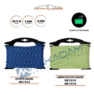 Dhaulagiri 3mm 4mm 30m Camping Luminous Reflective Paracord PrusikTALI
