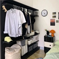 Online Rental Room Shelf Storage Open Style Girl Red 2.2m Cloakroom Hole Wardrobe Board Floor-length