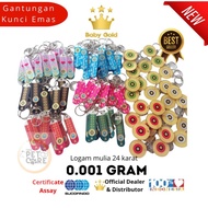 GANTUNGAN KUNCI BABY GOLD 0.001 GRAM EMAS MINI LOGAM MULIA