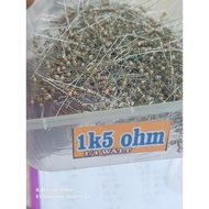 10 pcs resistors 1/4 watt value 1k5 ohm