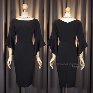 [พร้อมส่ง] [LUXURY707] VG9353-1 เดรสทรงสุภาพ แขนสามส่วน