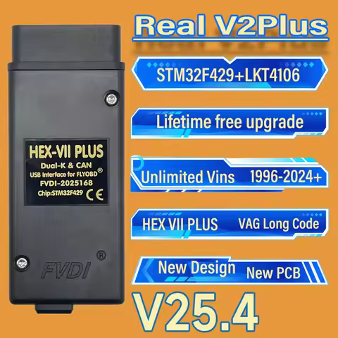 FLY-V2 Plus 2025 version Auto Scan Diagnostic Tools VAG Coding COM HEX Real V2 plus STM32F429 V25.4.