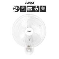 AIKO SM-1635 สีขาว พัดลมติดผนัง 16 นิ้ว ใบพัดใส เชือก 2 เส้น มีเทอร์โมฟิล มอเตอร์ทองแดงแท้