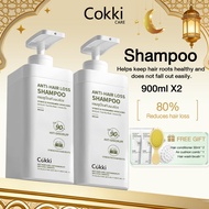 Cokki Anti-Hair Loss Shampoo 900ml x 2 Reduce Hair Loss Oil Contral