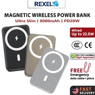 【 CCC 】 Wireless power bank 8000mAh/10000mAh portable power bank, fast charging, thin and compact ex