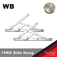 WB430 19RG Side Hung Round Groove Friction Stay SUS430 (Pair)