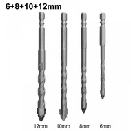 <Carpediem01>Innovative Triangle Design Tungsten Steel Bits for Precision Work on Tiles 4 pcs