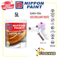 5L Nippon Paint Satin Glo 1001 Brilliant White