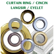 PLAIN NANO CURTAIN RING / GELANG LANGSIR / RING LANGSIR / EYELET LANGSIR (100PCS)