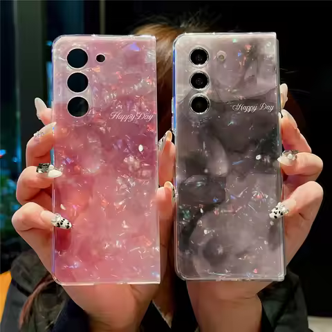 Luxury Fashion Marble IMD Case For Samsung Galaxy Z Fold6 Case For Galaxy Z Fold5 Cover Z Fold4 Z Fo