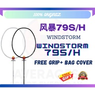 【READY STOCK】Original Li Ning WindStorm 79S/H Badminton Unstrung Racket 李宁风暴79S/H【FREE GRIP & BAG CO
