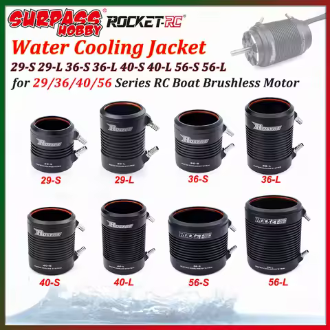 Surpass Hobby Rocket Water Cooling Jacket 29-S 29-L 36-S 36-L 40-S 40-L 56-S 56-L for 29/36/40/56 Se