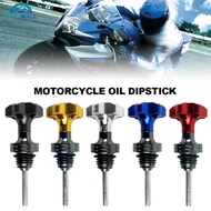 OPENMALL Aluminum Motorcycle Scooter Engine Oil Dipstick Filler Cap Plug Engine Crankcase Oil Level 