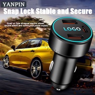 Car Charger 120W Super Fast Charging Warm Atmosphere Light